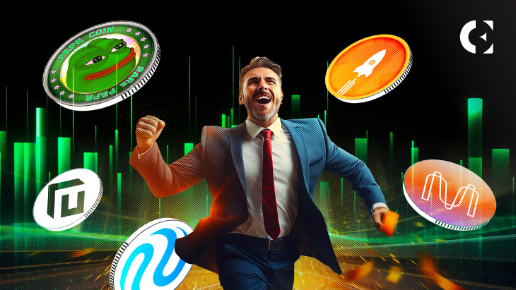 MINA, PEPE and INJ Lead the Top 5 Crypto Gainers in the Past 24 Hours